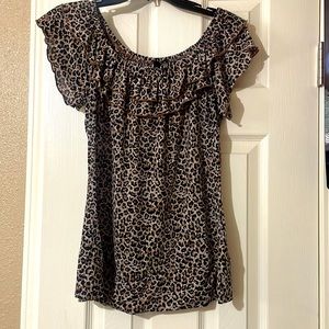 XLNT Blouse- Brand: Milano Color: leopard print, Size: Medium.